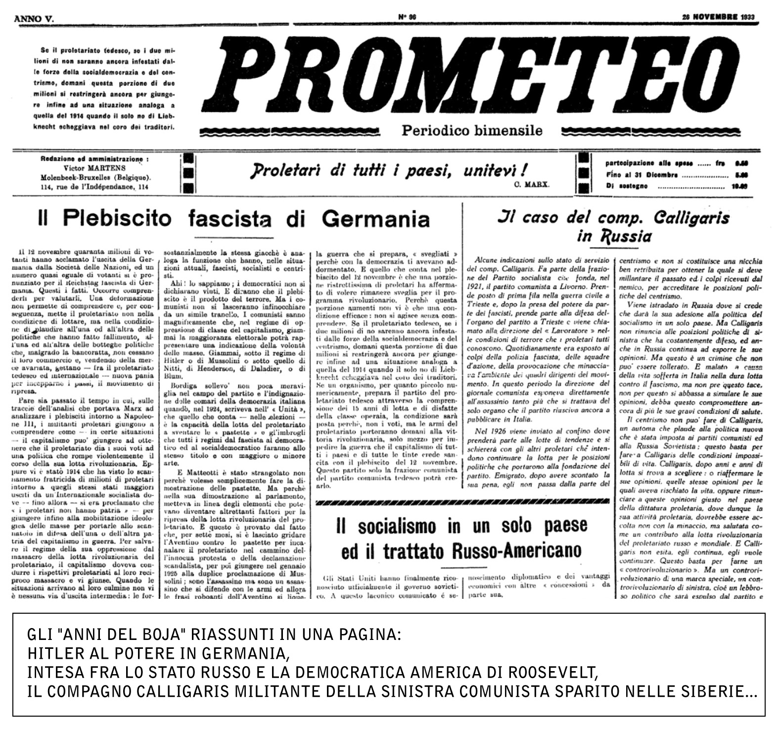 prometeo n. 96 del 1933