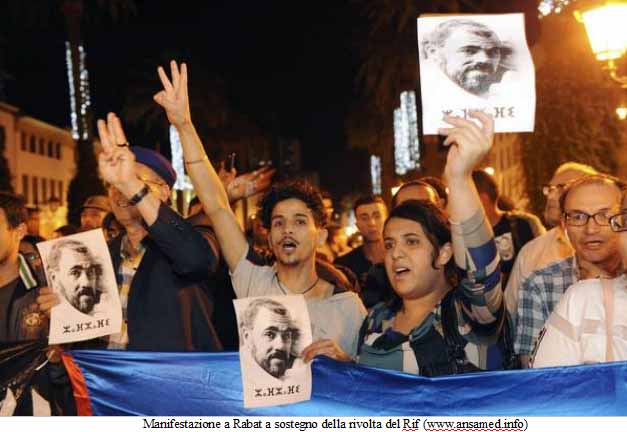 manifestazione a Rabat
