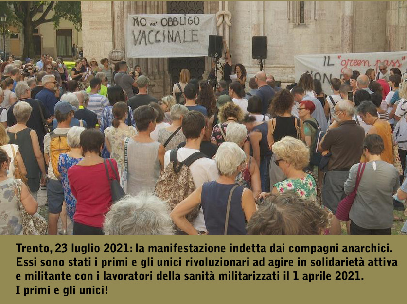 no vax Trento 23 luglio